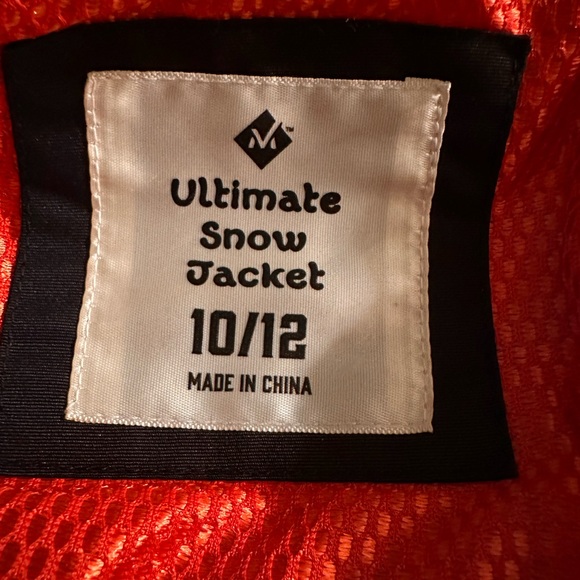 280. Kids Member’s Mark Ultimate Snow Jacket Hooded Coat in Gray, Black & Orange - Picture 12 of 16
